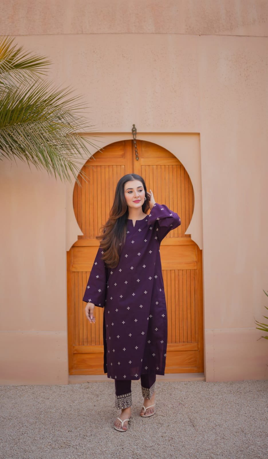 ZAFA LAWN EMB CO-ORD SET