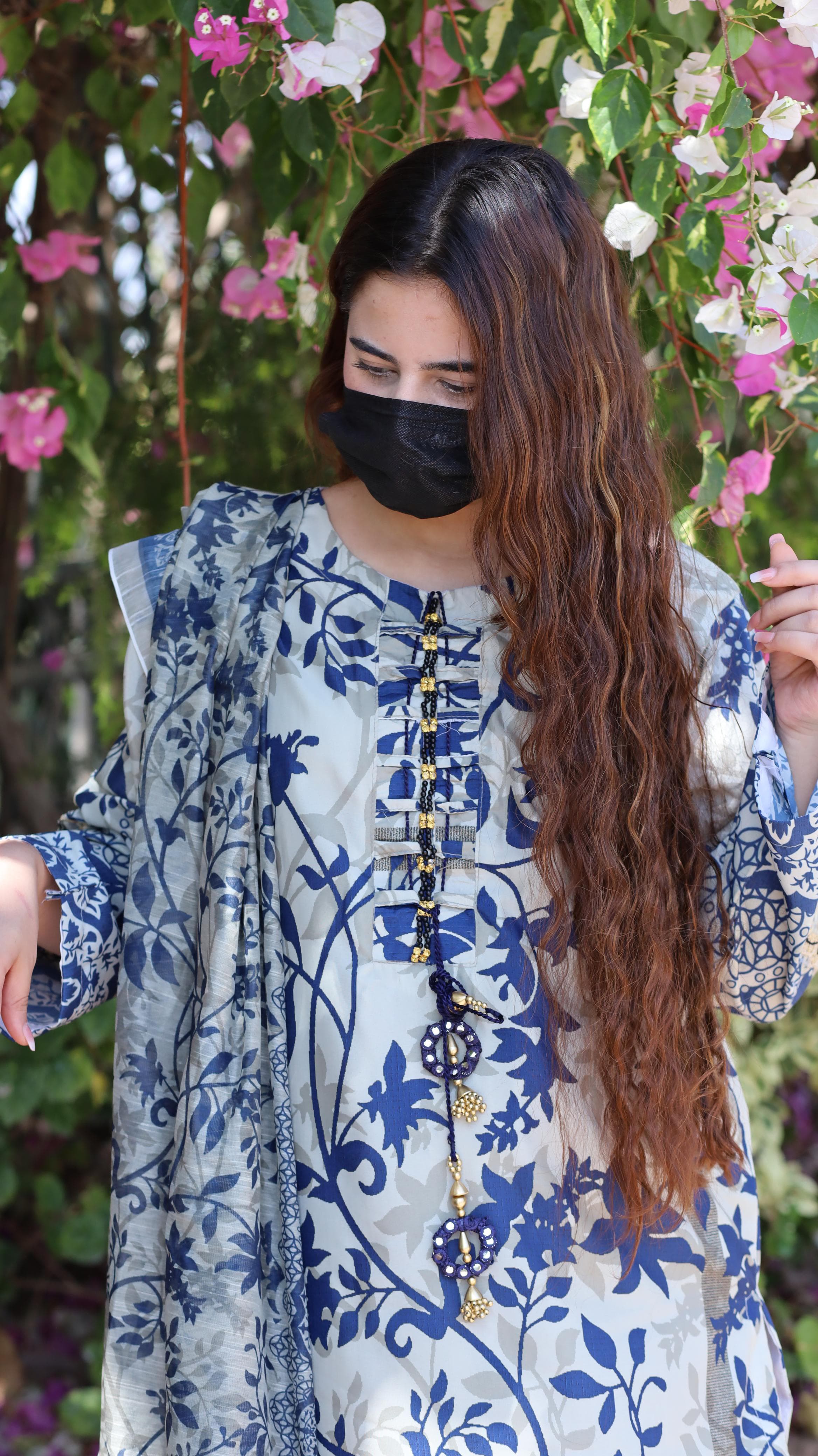 GULBHAR DIGITAL EMB 3PC WITH PATCH WORK