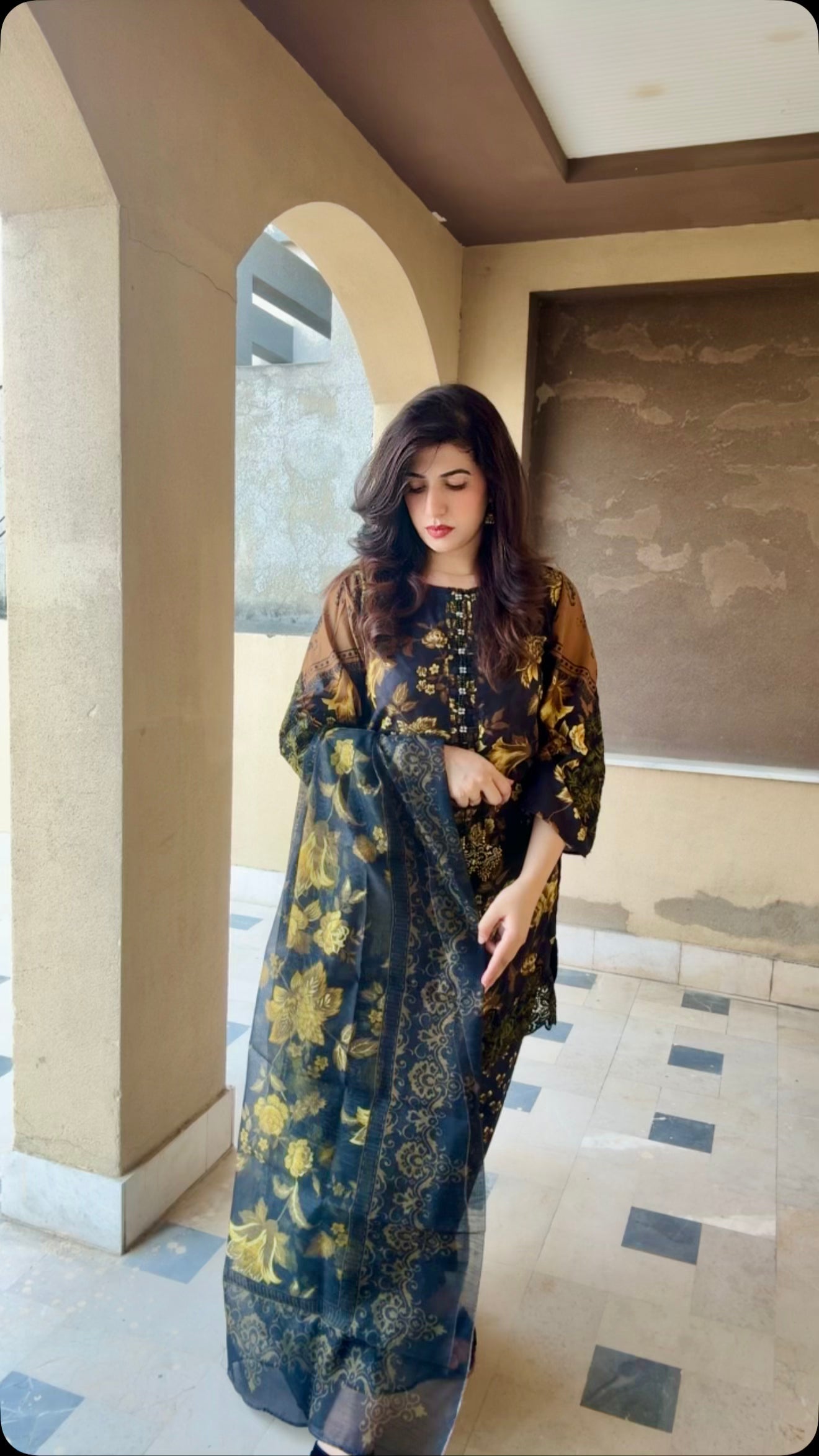 Golden Charm 3PC EMB SUIT