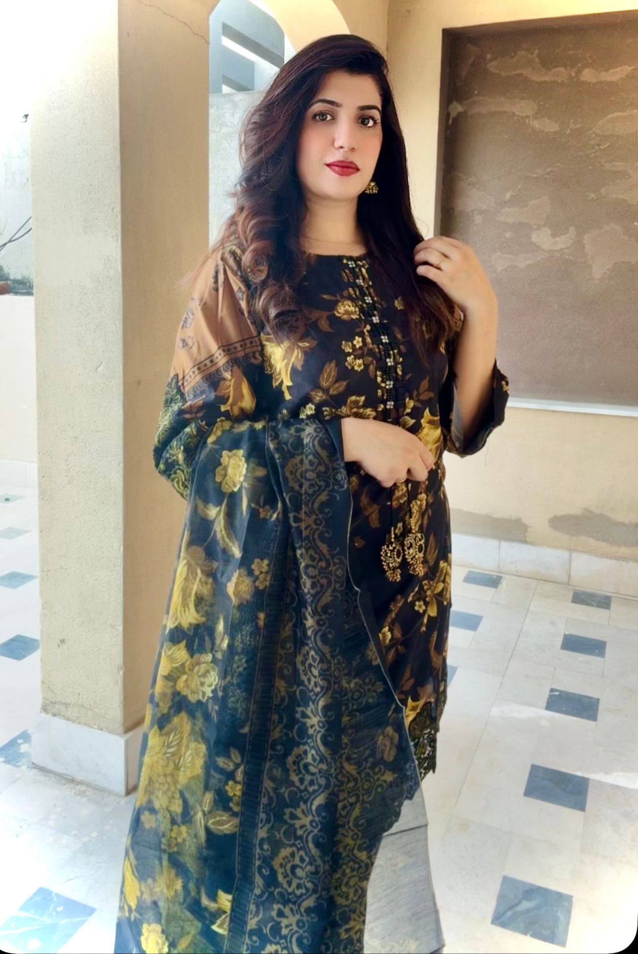 Golden Charm 3PC EMB SUIT