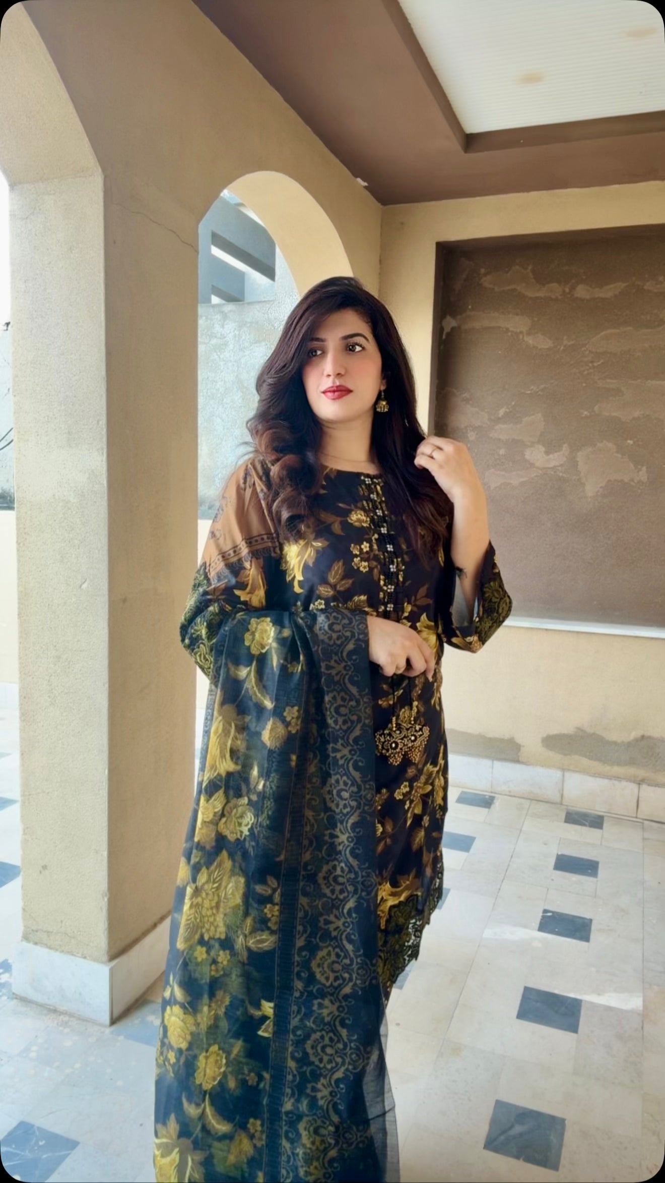 Golden Charm 3PC EMB SUIT