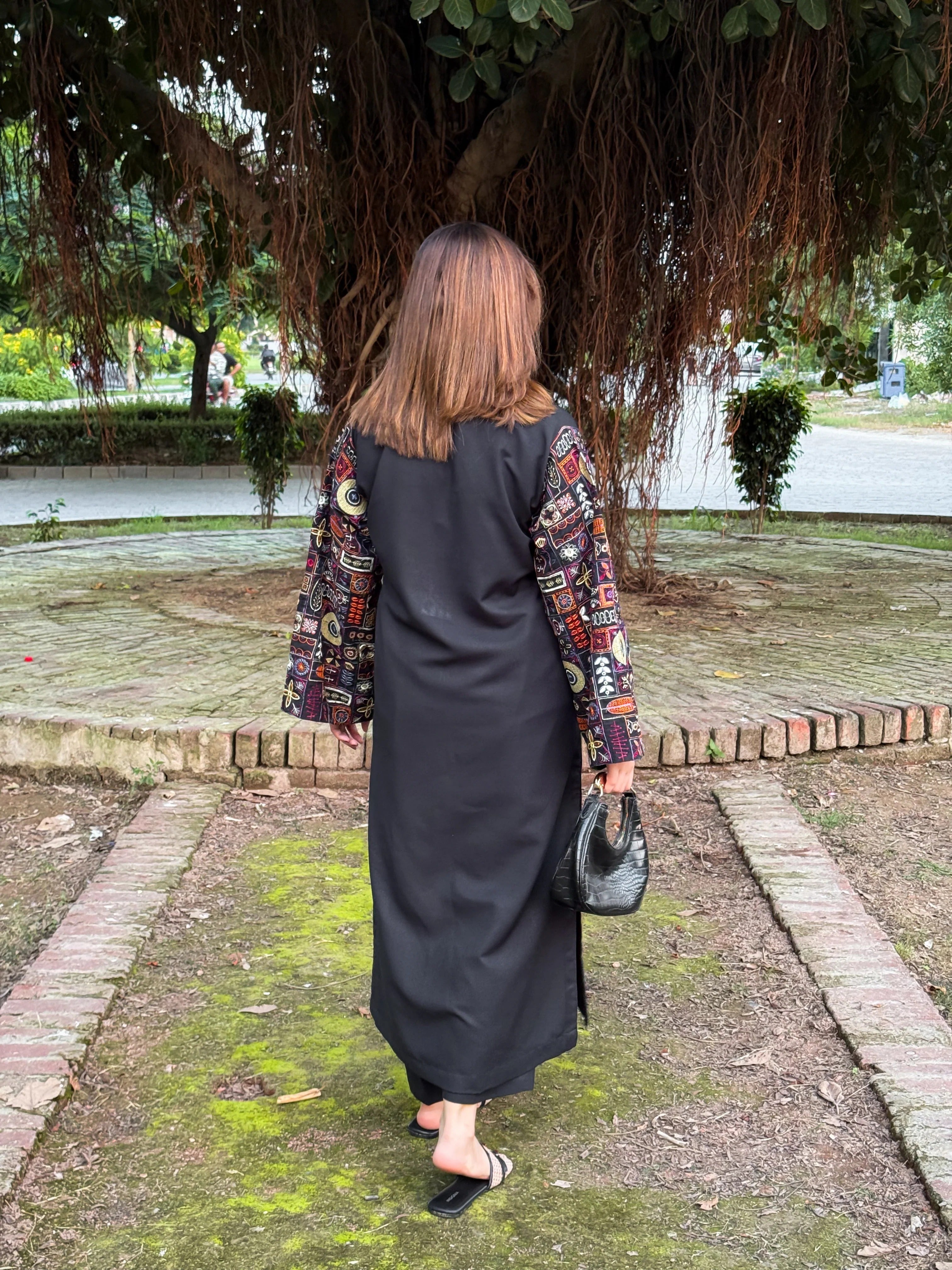 Black Bloom Printed 2 PC