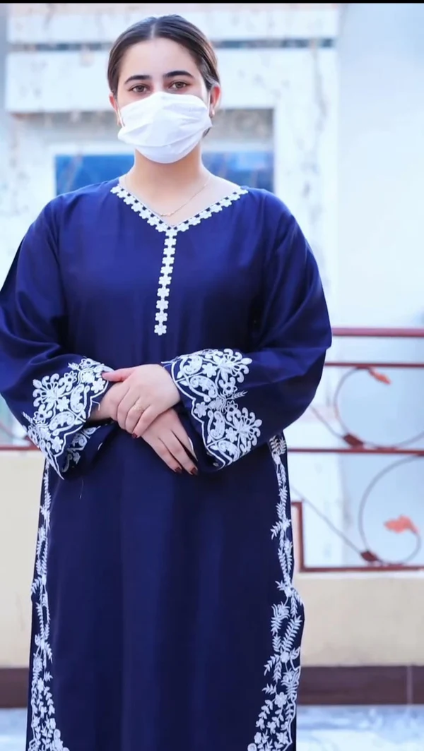 Blue Elegant Emb 2Pc