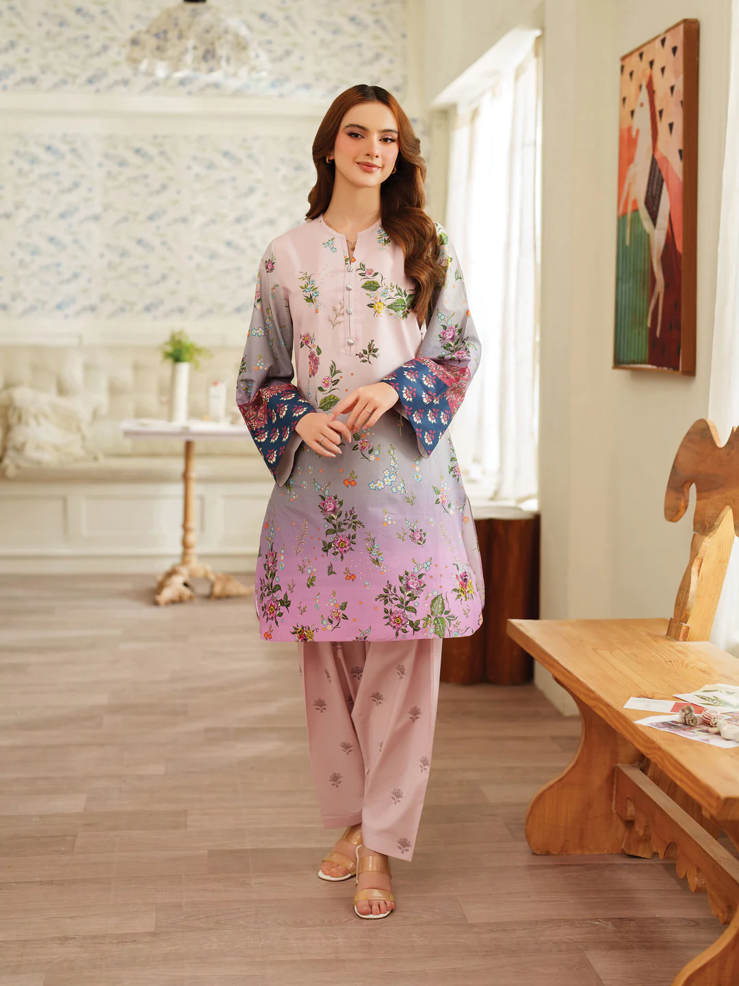 Rose Berry 2pc Printed Lawn